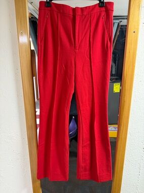 Anthropologie Vibrant Red Boot-Cut Trousers